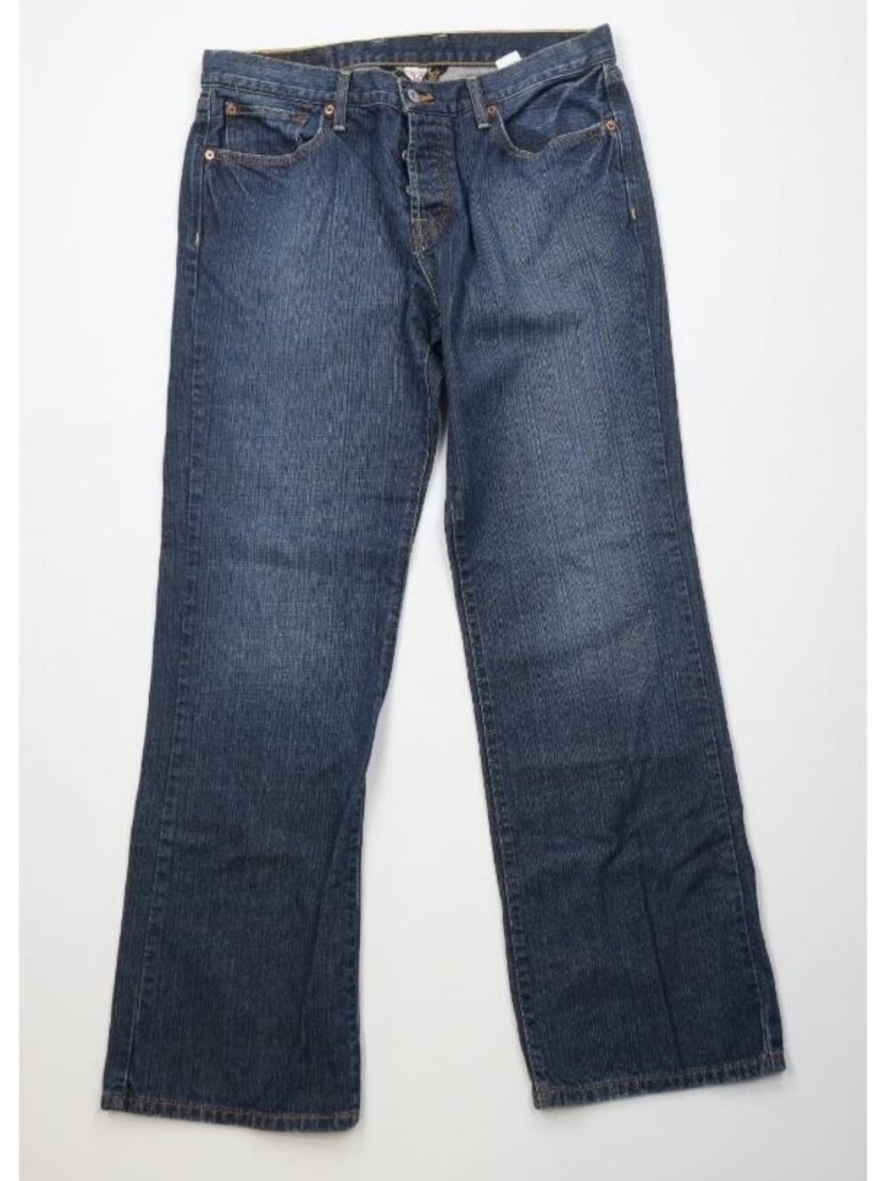 Vintage Lucky Brand Jeans Mens 34x34 Button Fly Slim Boot Wide Leg Denim Jeans